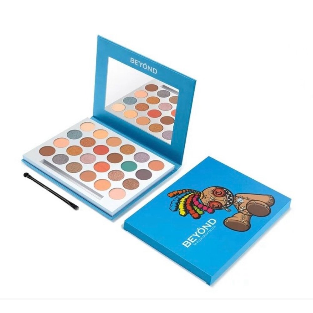 BEYOND Eyeshadow Palette 24 Colors Shimmer Matte Soft Browns Nude Colors Palette